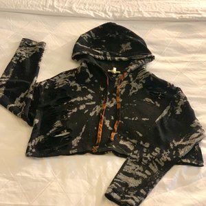 SOLD!!! Distressed Crop Hoodie